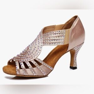 Chic Rhinestone Embellished Heels